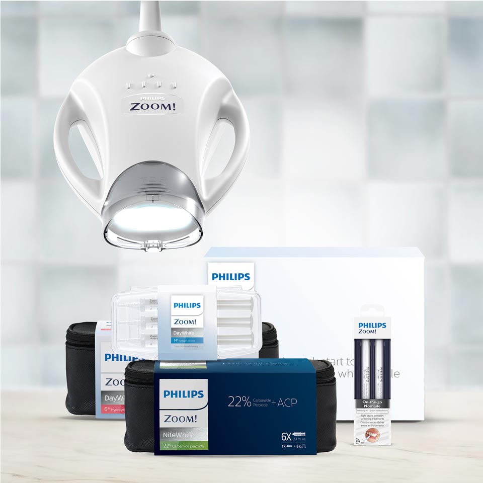 Zoom!-oplossingen voor wittere tanden samen getoond