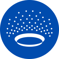 Pictogram van 2-in-1 met luchtbevochtiging