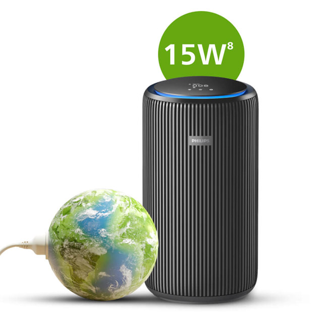Bedrade Philips-luchtreiniger met wereldbol
