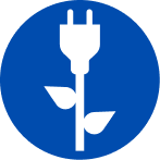 Pictogram van laag energieverbruik