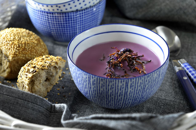 Romige rode koolsoep